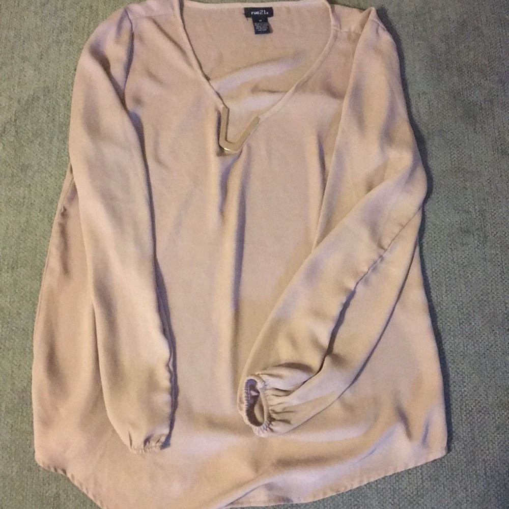 A cute taupe color blouse from Rue21